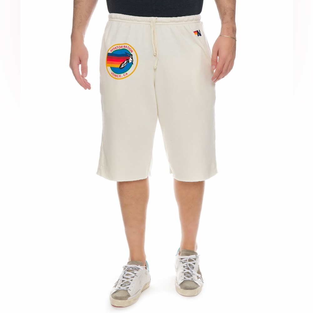 NWOT Men’s Aviator Nation Sweat Shorts Logo